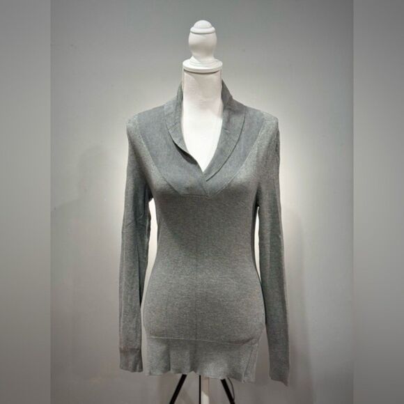 CLEARANCE! Gray WHBM Foldover Cowl Neck Sweater Size XS EUC - Picture 1 of 5